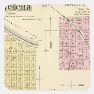 St. Helena, Nebraska Quadratischer Aufkleber