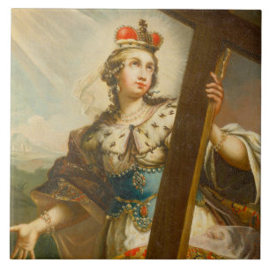 St. Helena von Konstantinopel mit Kreuz Fliese