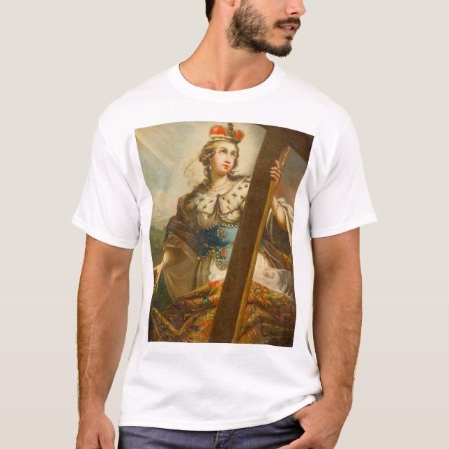 St. Helena von Konstantinopel mit Kreuz T-Shirt (Vorderseite)