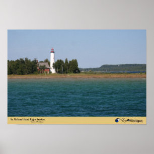 St.- Helenainsel-Leuchtturm - Michigan Poster