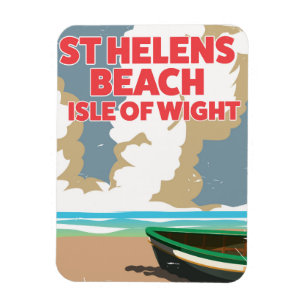 St. Helens Beach Insel mit Wide Travel Poster Magnet