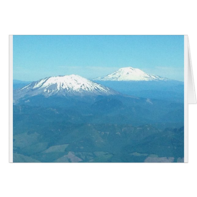 St. Helens und Berge Adams aus der Luft (Vorderseite (Horizontal))