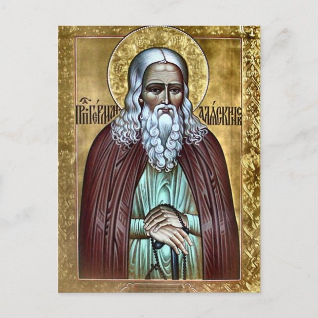 St. Herman von Alaska Orthodox Christliches Symbol Postkarte (Vorderseite)