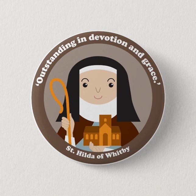 St. Hilda von Whitby Button (Vorderseite)