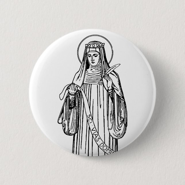 St. Hildegard of Bingen Doktor der Kirche Button (Vorderseite)