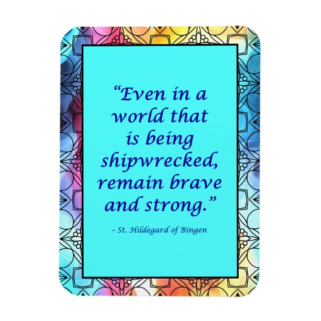 St. Hildegard of Bingen Quote Magnet (Vertikal)