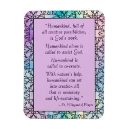 St. Hildegard of Bingen Quote Magnet