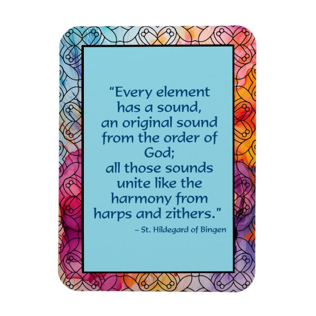 St. Hildegard of Bingen Quote Magnet (Vertikal)