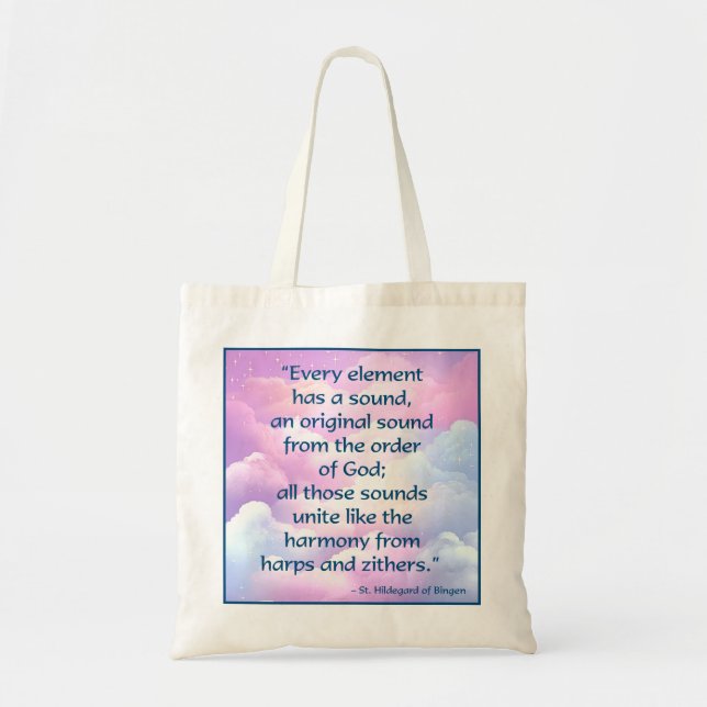 St. Hildegard of Bingen Quote Tote Bag Tragetasche (Vorne)