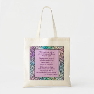 St. Hildegard of Bingen Quote Tote Bag Tragetasche