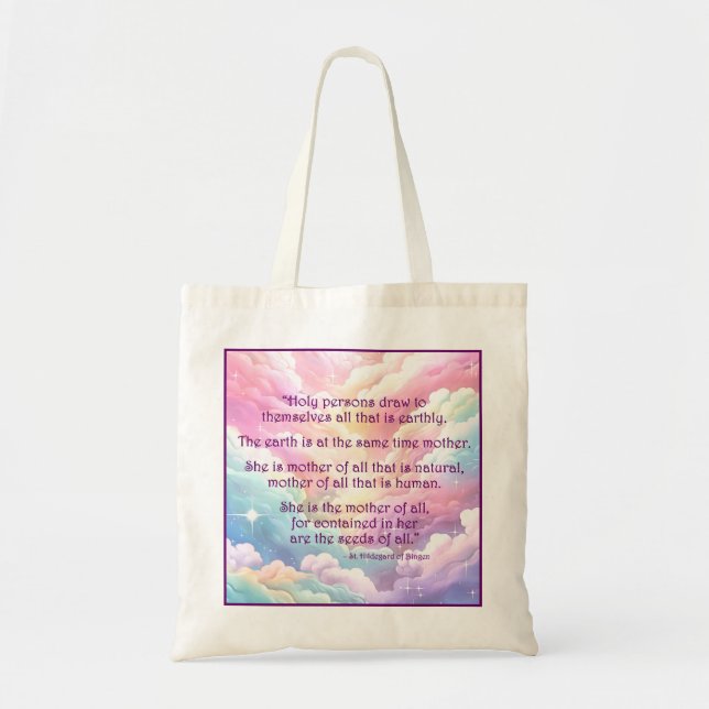 St. Hildegard of Bingen Quote Tote Bag Tragetasche (Vorne)