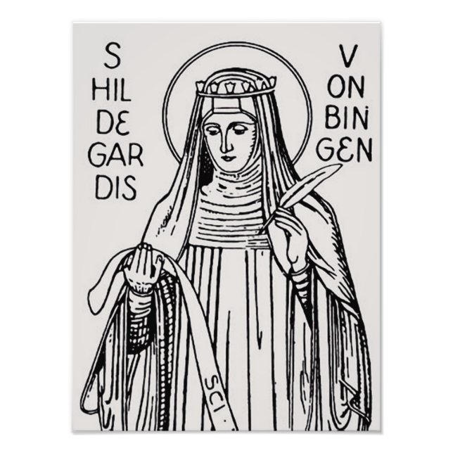 St. Hildegard von Bingen Benediktinerkatzen Fotodruck (Vorne)