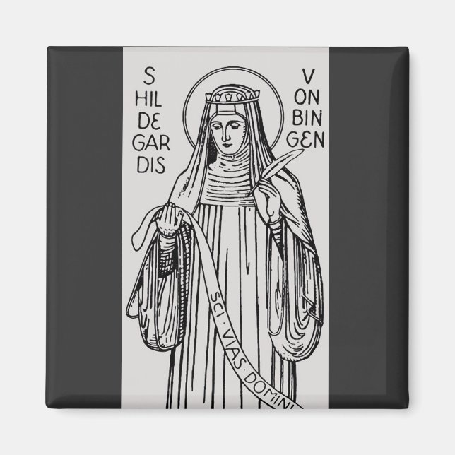 St. Hildegard von Bingen Benediktinerkatzen Magnet (Vorne)
