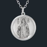 St. Hildegard von Bingen Benediktinerkatzen Versilberte Kette<br><div class="desc">Der Heilige Hildegard von Bingen war ein deutscher Benediktiner und Polymath,  der während des Hochmittelalters als Schriftsteller,  Komponist,  Philosoph,  Mystiker,  Visionär und Mediziner tätig war.</div>