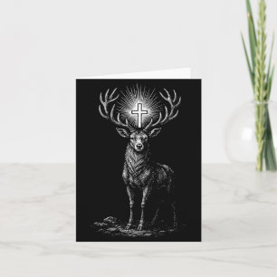 St. Hubert Hubertus Schutzpatron der Jäger Hirsch  Karte