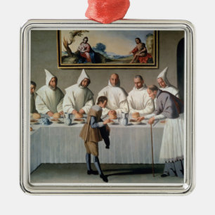 St. Hugh von Cluny (1024-1109) im Refektorium von Silbernes Ornament