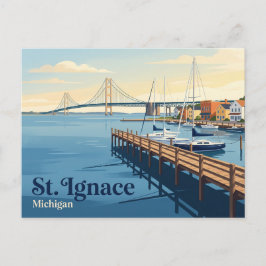 St. Ignace USA Postkarte