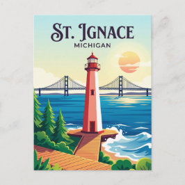 St. Ignace USA Postkarte