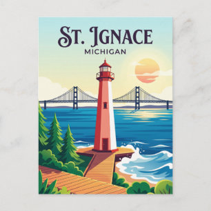 St. Ignace USA Postkarte