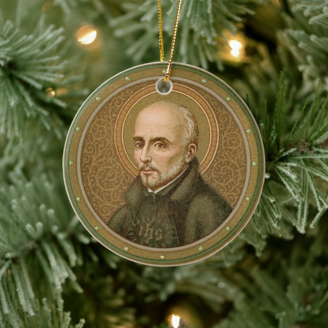 St. Ignatius Loyola (BK 050; Abbrev. Lateinisches  Keramik Ornament (Baum)
