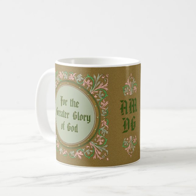St. Ignatius Loyola (BK 050; Motto) Kaffeetasse (Vorderseite Links)