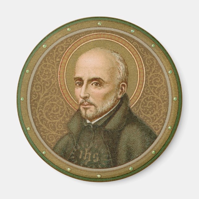 St. Ignatius Loyola (BK 050) Round Magnet (Vorne)
