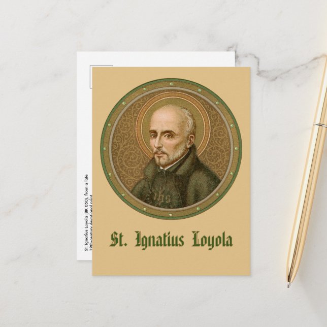 St. Ignatius Loyola (BK 050) (Stil 1) Postkarte (Vorderseite/Rückseite Beispiel)