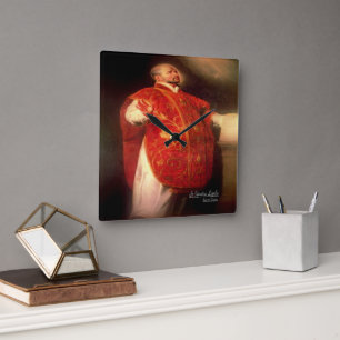 St Ignatius Loyola Quadratische Wanduhr