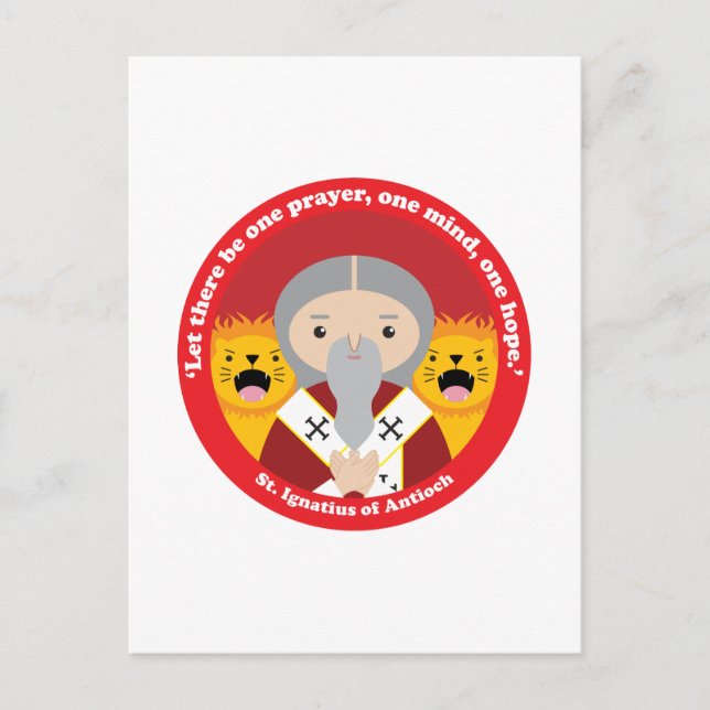 St. Ignatius von Antioch Postkarte (Vorderseite)