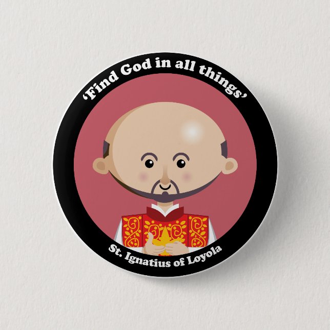 St Ignatius von Loyola Button (Vorderseite)