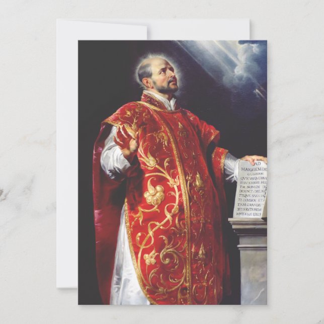 St. Ignatius von Loyola Feiertagskarte (Vorderseite)
