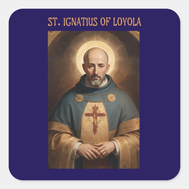 St. Ignatius von Loyola katholischer Sticker (Vorderseite)