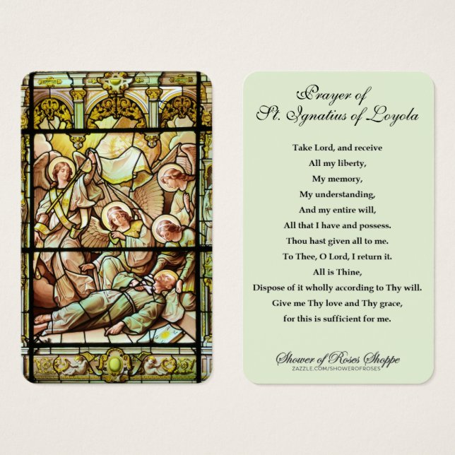 St. Ignatius von Loyola katholisches Gebet (Vorne & Hinten)