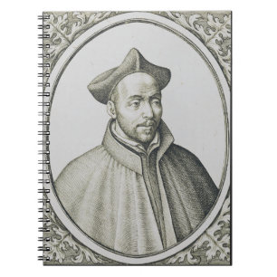 St. Ignatius von Loyola Kupferstich Antike Kunst Notizblock