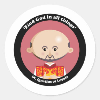 St. Ignatius von Loyola Runder Aufkleber