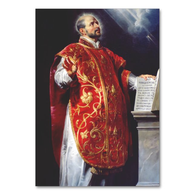 St. Ignatius von Loyola Tischnummer (Vorderseite)