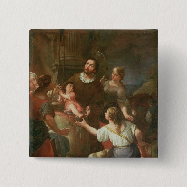 St. Isidore und das Wunder am Brunnen Button (Vorderseite)