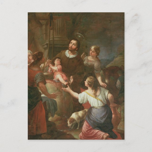 St. Isidore und das Wunder am Brunnen Postkarte (Vorderseite)