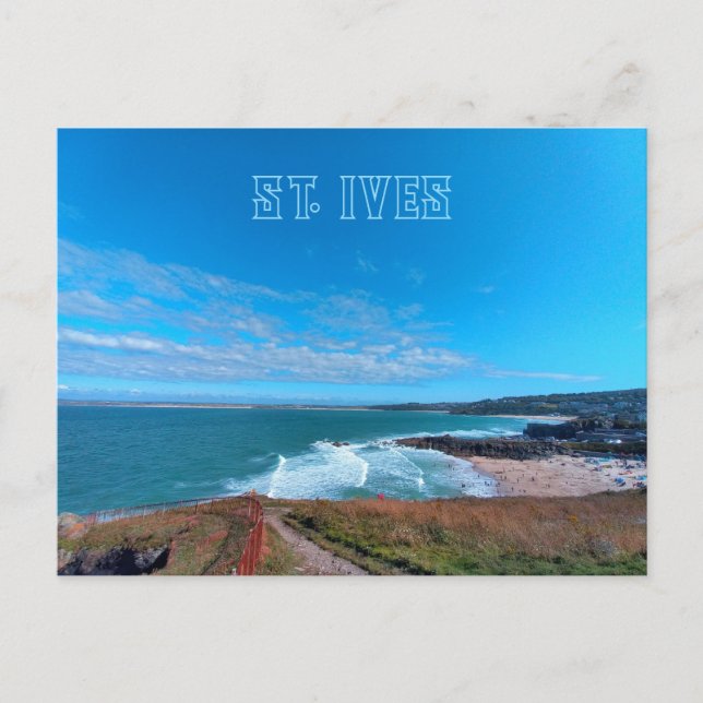 St. Ives - Beach - Cornwall Postkarte (Vorderseite)