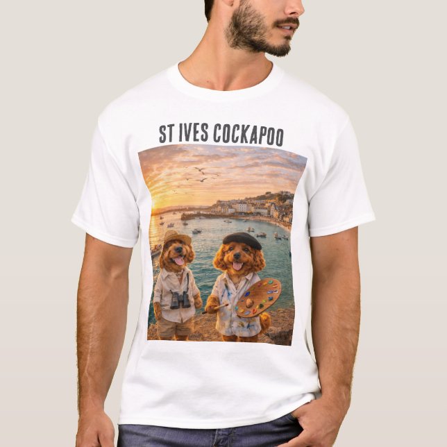 St Ives Cockapoo T Shirt Geschenk (Vorderseite)
