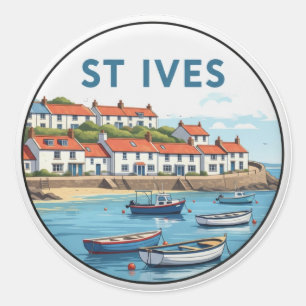 St. Ives Cornwall England Reise Runder Aufkleber