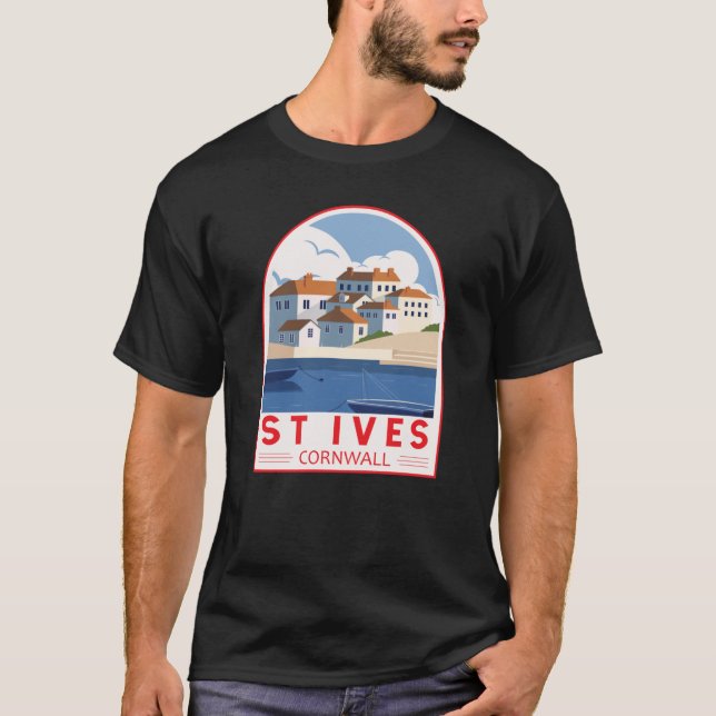 St Ives Cornwall England Ristorante da Valentino V T-Shirt (Vorderseite)