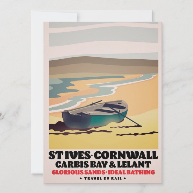 St Ives Cornwall Reiseplakat (Vorderseite)
