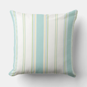 St Ives Stripe aqua seaglass Kissen