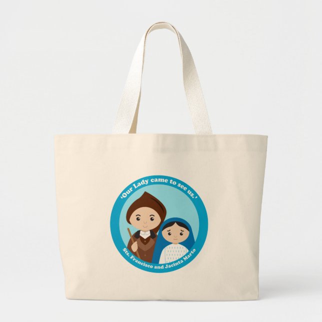 St. Jacinta und St. Francisco Marto Jumbo Stoffbeutel (Vorne)