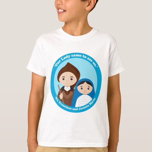 St. Jacinta und St. Francisco Marto T-Shirt (Vorderseite)