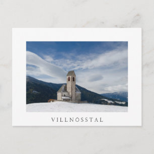 St. Jakob Kirche in Villnöss weiße Postkarte
