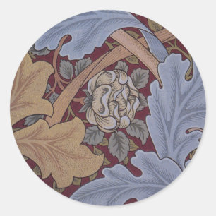 St. James Acanthus-Blattmuster von William Morris Runder Aufkleber