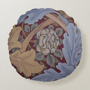 St. James Acanthus-Blattmuster von William Morris Rundes Kissen
