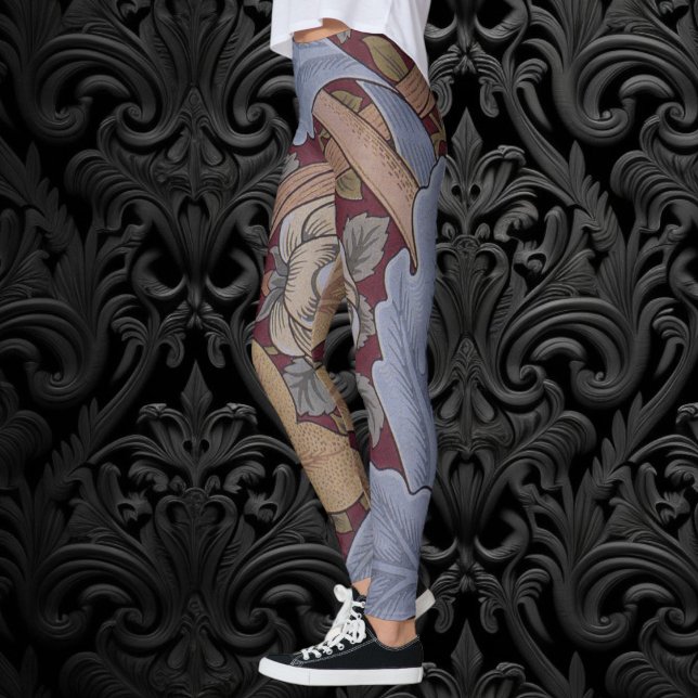 St. James Acanthus Leaf Pattern von William Morris Leggings (St. James Acanthus Pattern by William Morris Leggings)